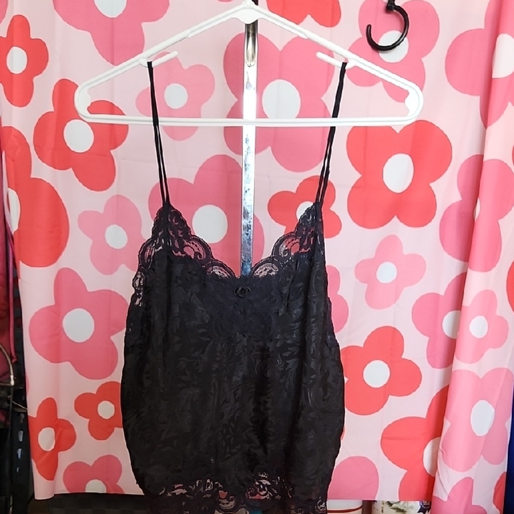 Elegant Black Lace Camisole Top P2P -17